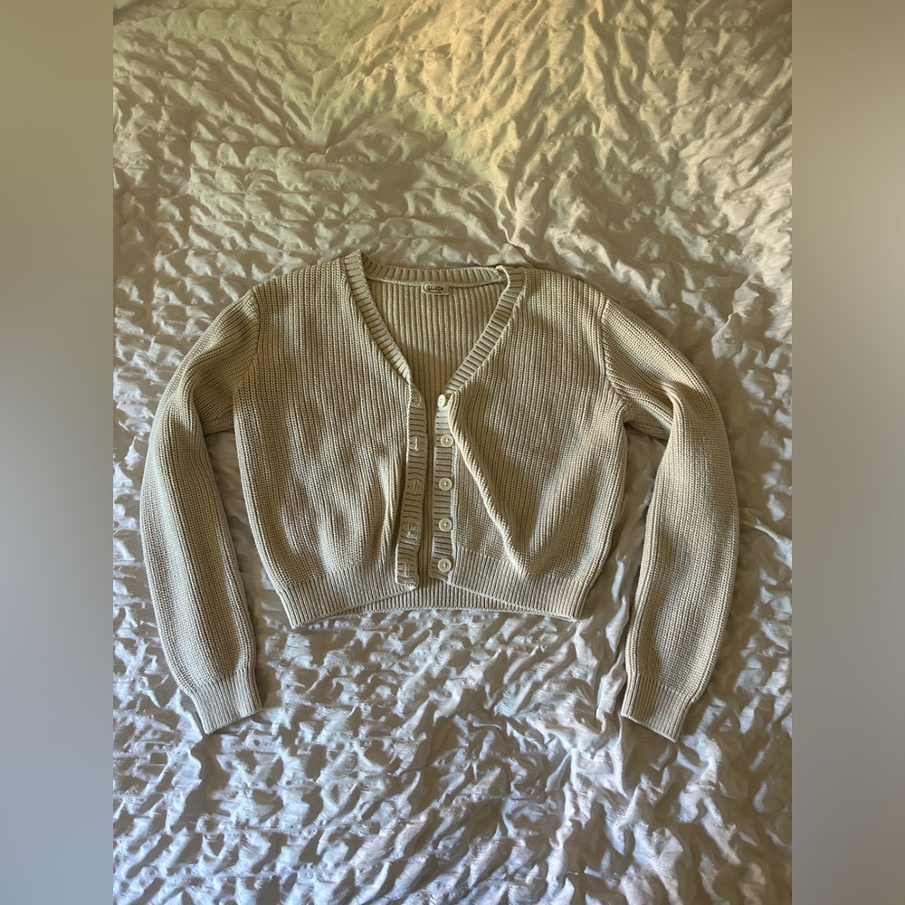 Brandy Melville Cream Cardigan Sweater